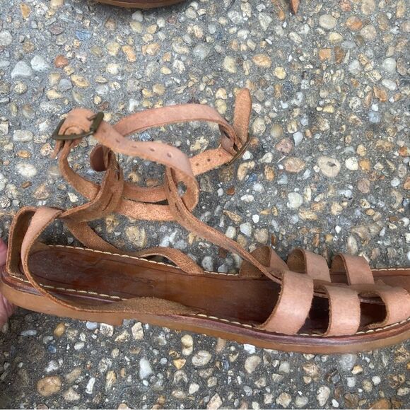 Vintage Flings gladiator ankle strap flats sandals 10 M - Picture 2 of 8